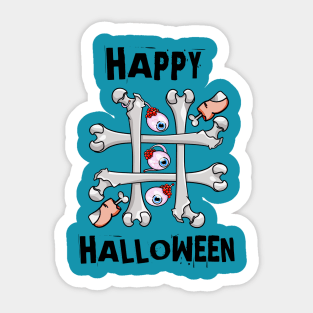 Happy Halloween Tic Tac Toe Sticker